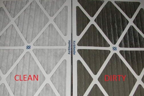 Clean and dirty air filters
