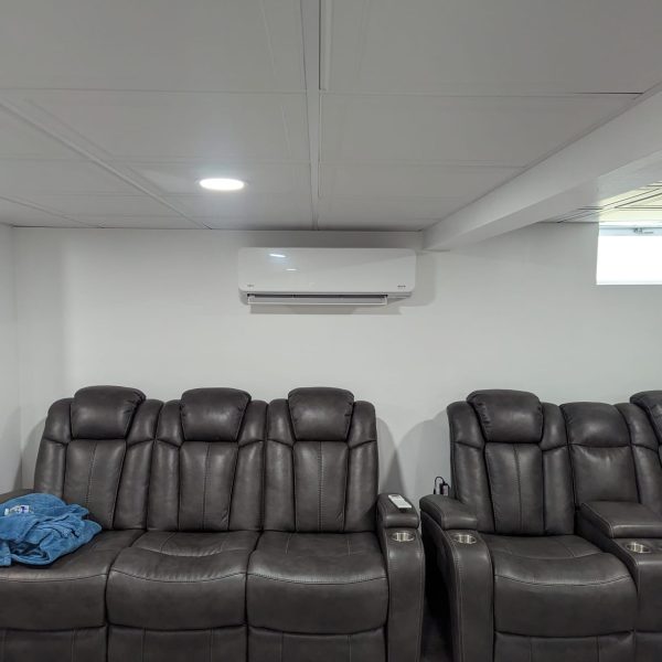 Ductless Mini-Split Install Over Couch